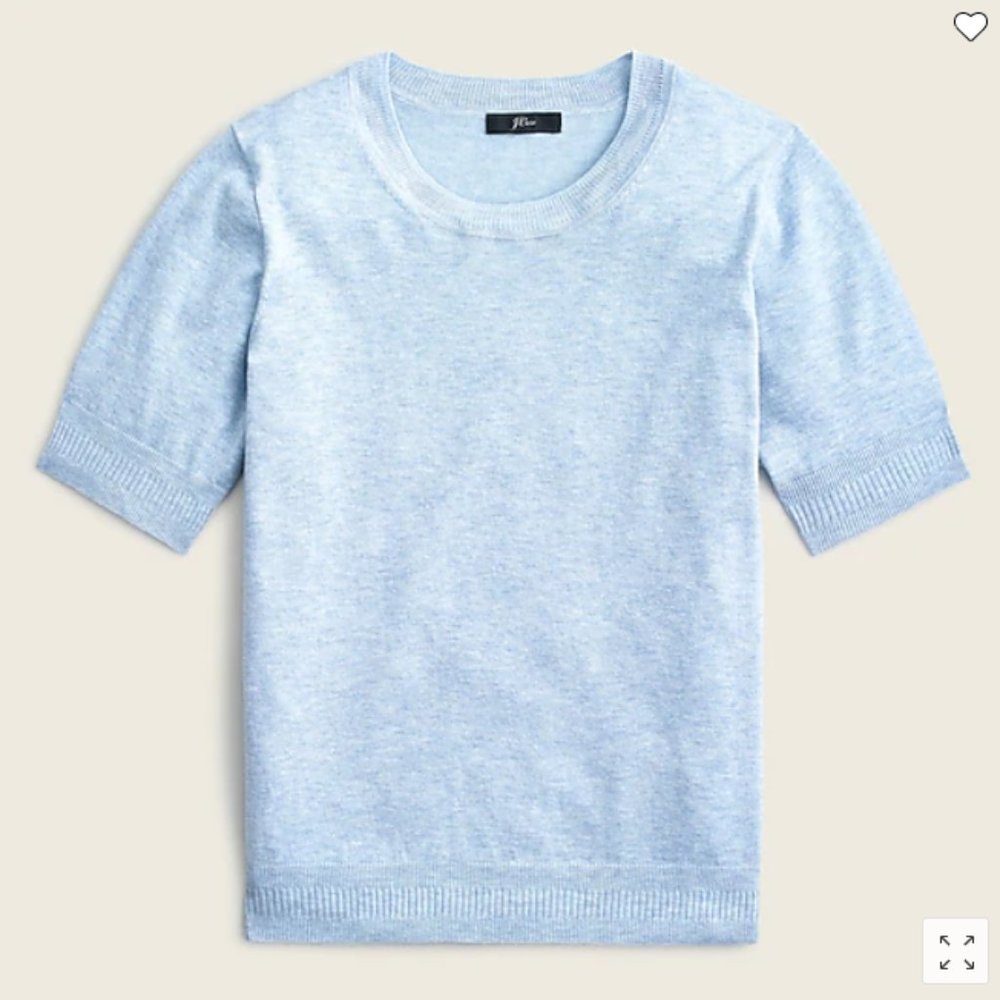 J. Crew Short-sleeve silk-blend crewneck sweater - Kelly Green XXS